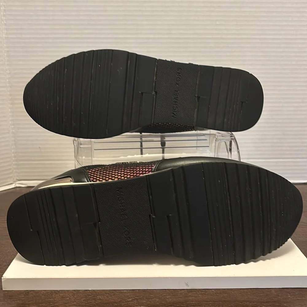 Michael Kors Black and Pink Sneakers with Minimalist Design